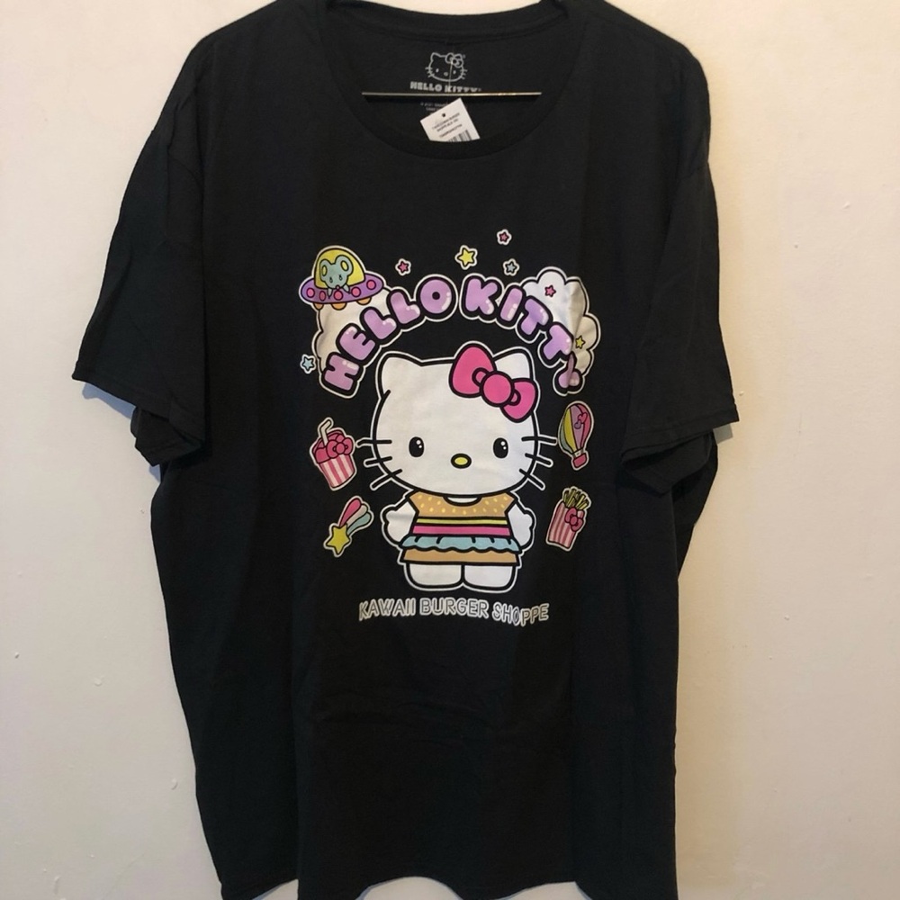 Hello Kitty kawaii burger shoppe t-shirt